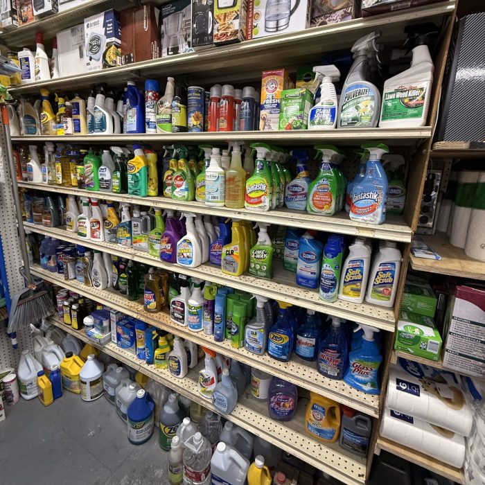 Cleaning supplies stocked at Safety Hardware